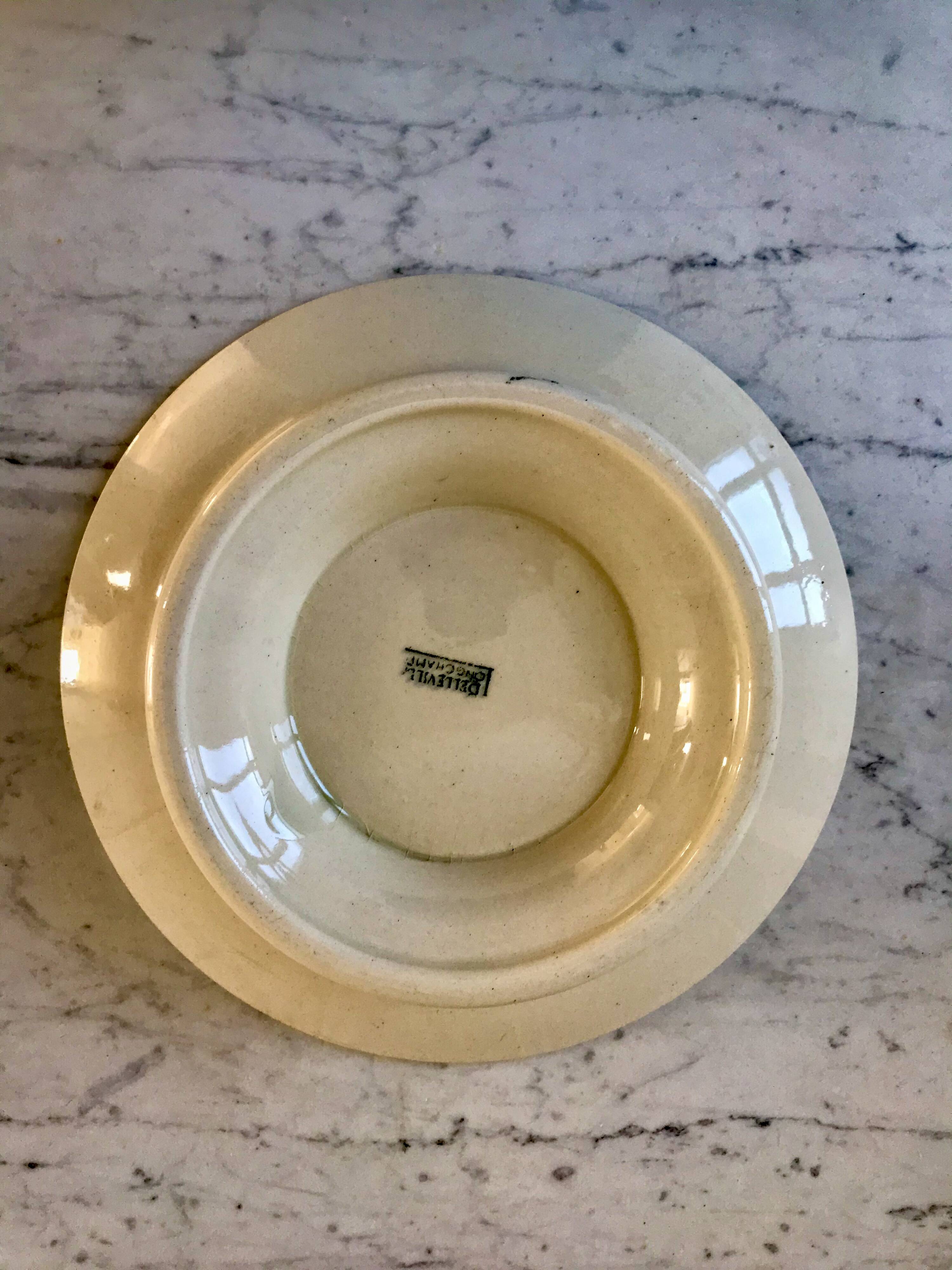 compote bowl in Terre de Fer Longchamp Belleville early 20th century