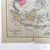 Large planisphere world map 105 by 74cm