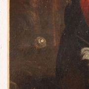 Painting of Daniel in the lion's den, oil on canvas, 17th century.