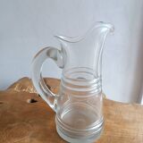 Large Normandy cider pitcher in blown glass, 19th century
