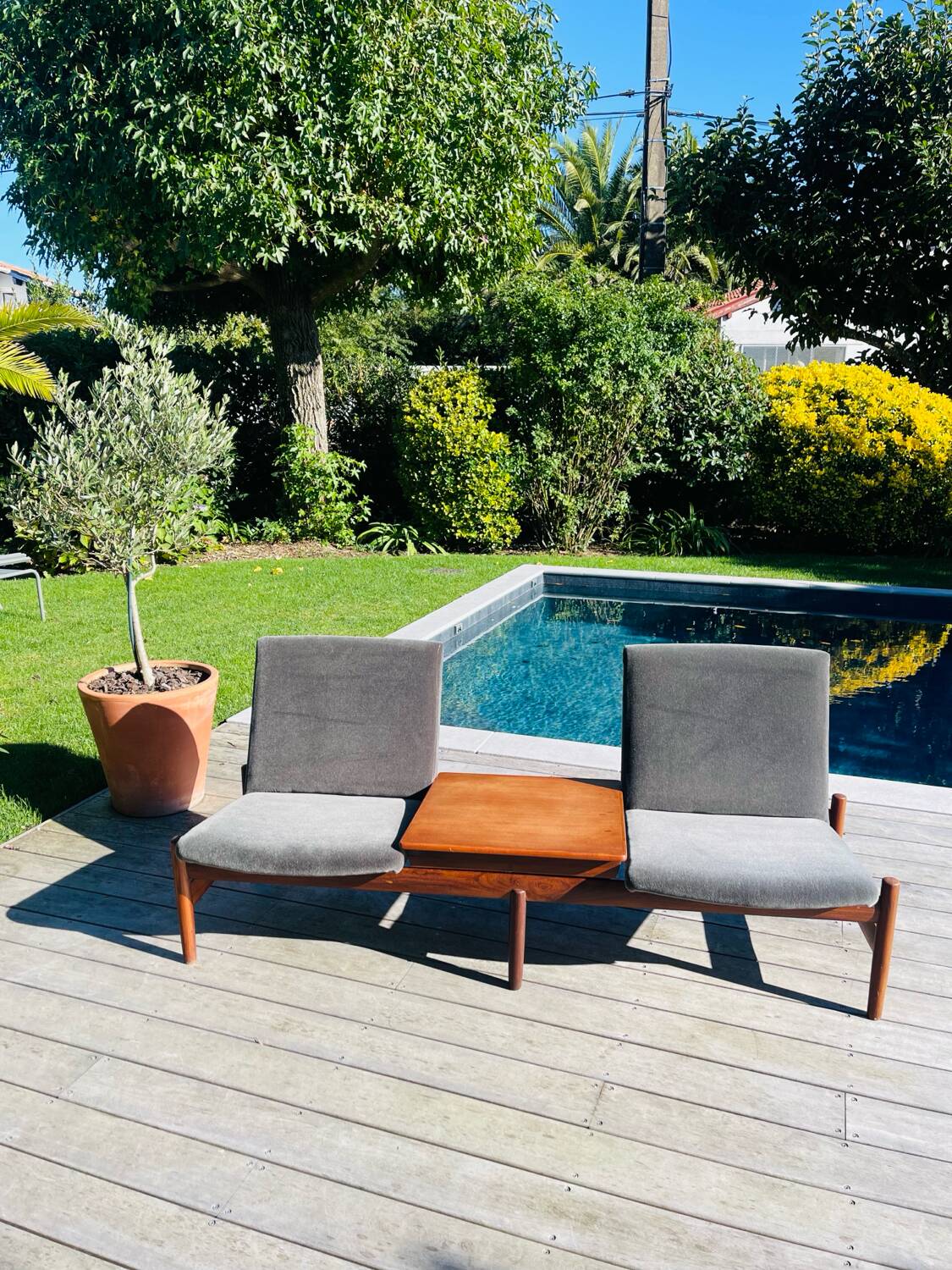 Saga modular Scandinavian lounge bench for Karl Sorlie & Sonner 1958