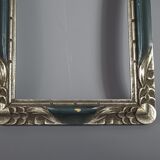 Old Art Deco frame carved wood silver 16.6x11.6 cm, hardwood 14.3x9.4 cm SB