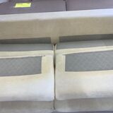 Design sofa 3 places in microfiber and wood