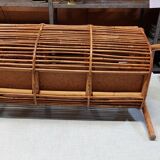 Vintage rattan and bamboo chest
