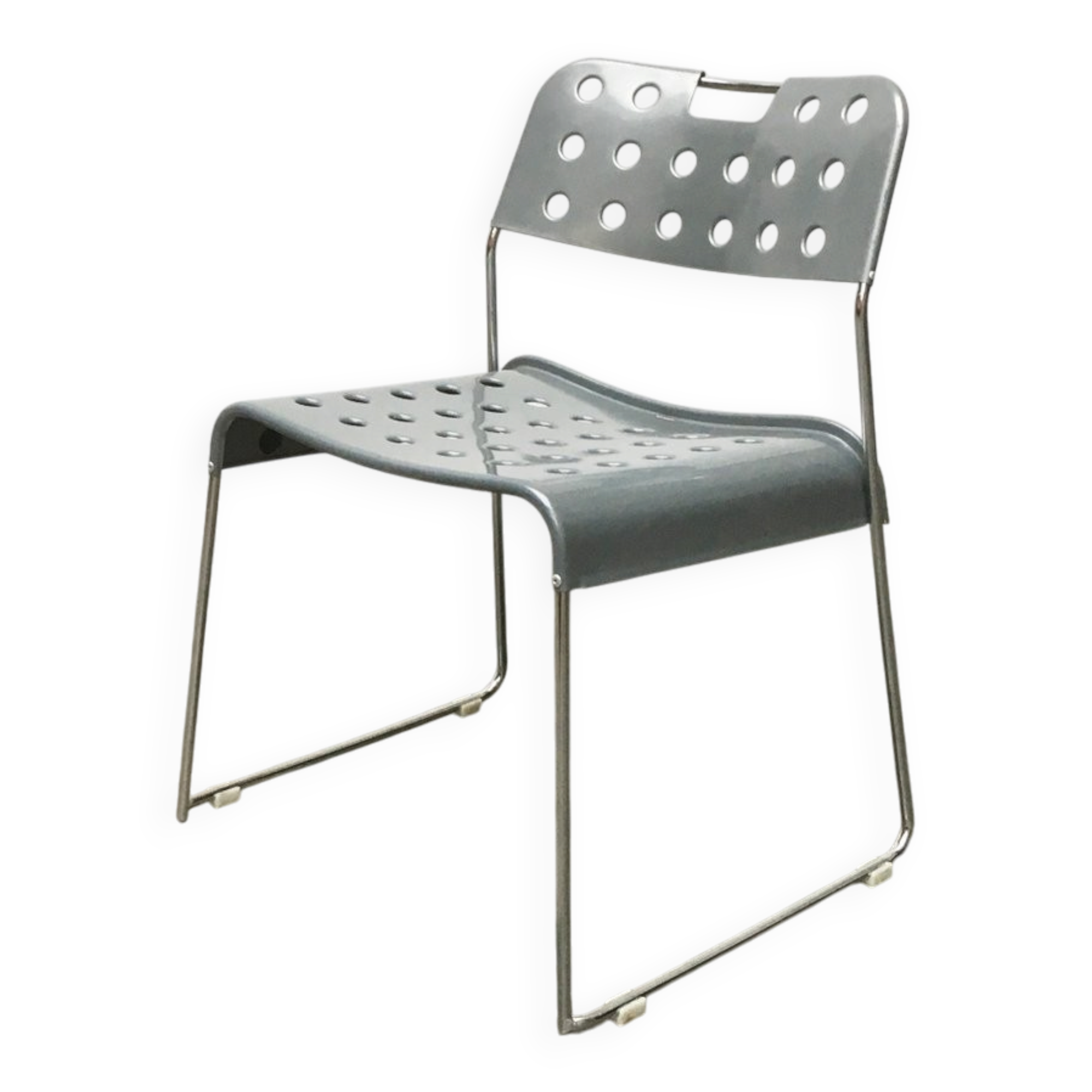 Omkstack Postmodern Chair from the vintage space age by Rodney Kinsman for Bieffeplast