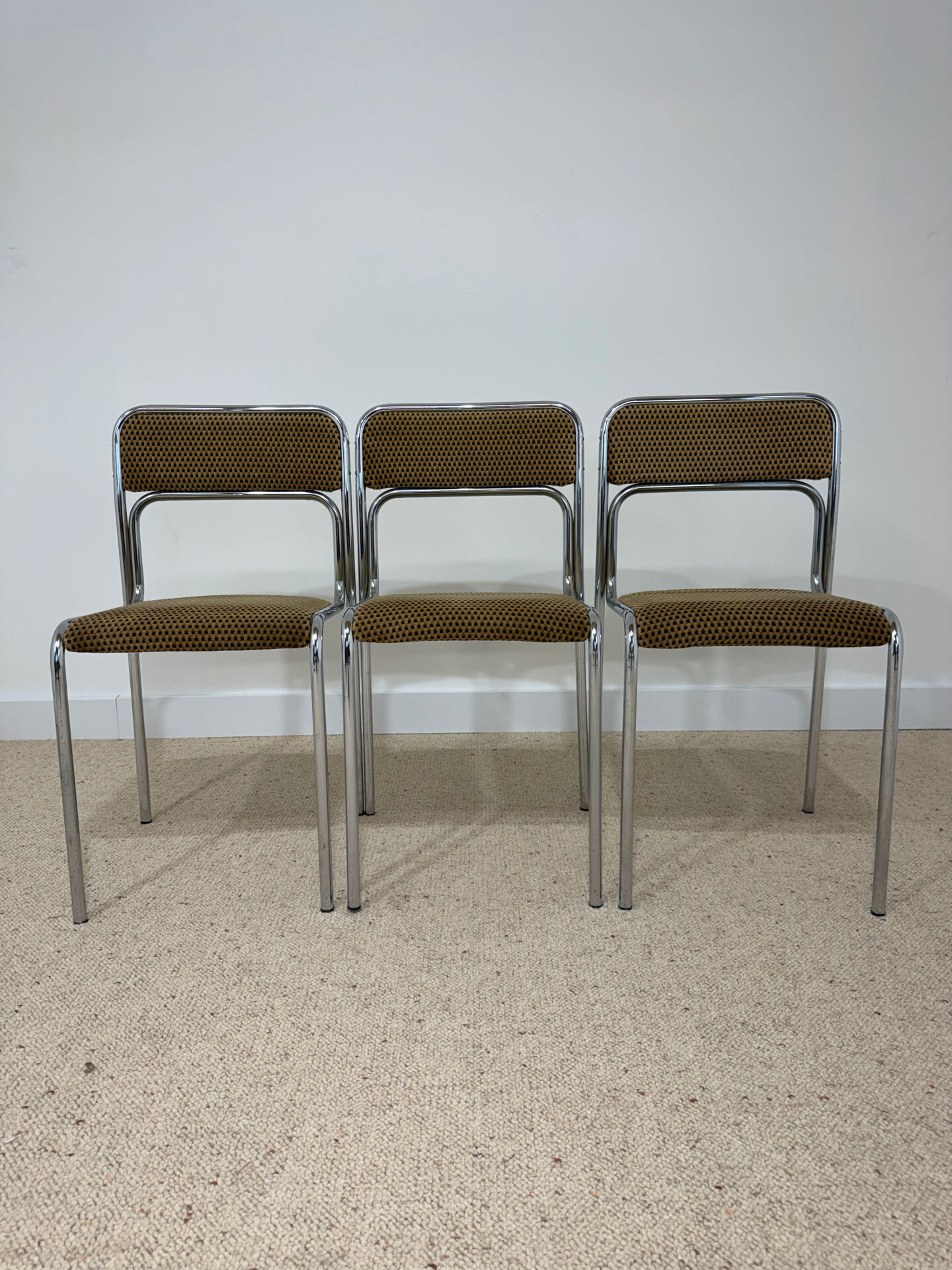 Chaises vintage tubulaires chromées 