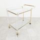 Brass and lucite drinks trolley, 1970s
