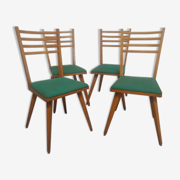 Suite de 4 chaises des années 50