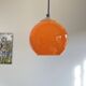 Vintage orange opaline glass pendant light globe