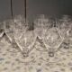 Villeroy and Bosch - 9 Antique Port Glasses - Cut crystal with flower decoration
