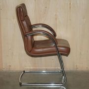 Fauteuil de bureau William Hands Orion en cuir, style Mid-Century Modern
