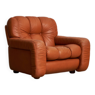 Fauteuil en cuir années 1970