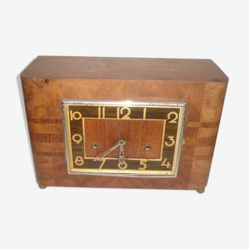 Horloge art déco en bois de 1930/40 pendule de buffet