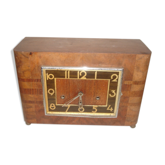 1930/40 wooden Art Deco clock, pendulum buffet