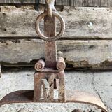 Anciens Chenets de Cheminée Monogrammés JM