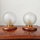Pair of vintage ball lamps