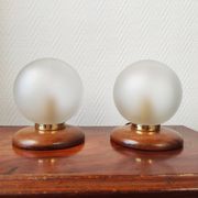 Pair of vintage globe lamps