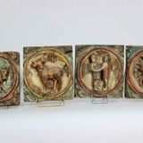 Set of four bas reliefs