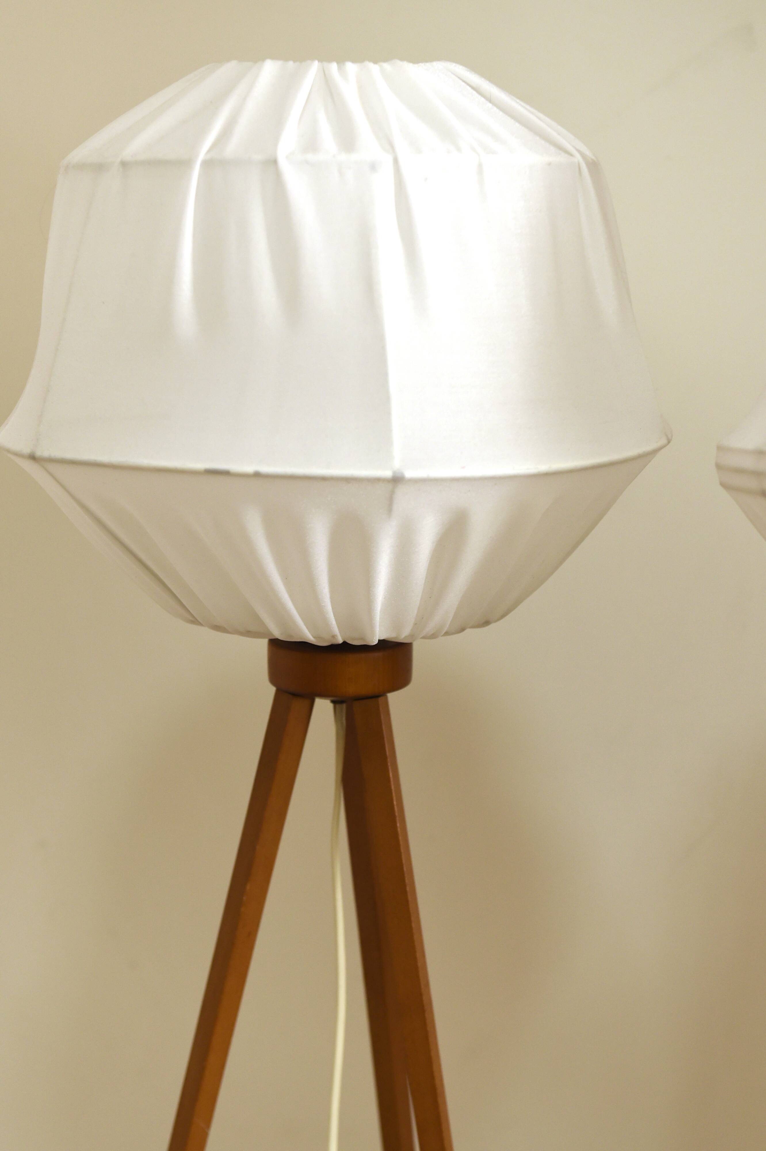 Two Scandinavien Globe Floorlamps Mid Century