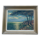 Old Oil Painting / Seaside Marine Panel Signed