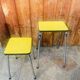 Set of 2 yellow Formica stools