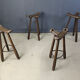 Mid-century brutalist bar stools - set of 4, 1960s