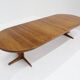 Vintage Danish large round extendable dining table 1960s XL