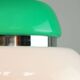 Italian Space Age Lamp in Green in White & Green Plexiglas and Chrome, 70s