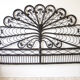 Black peacock rattan headboard