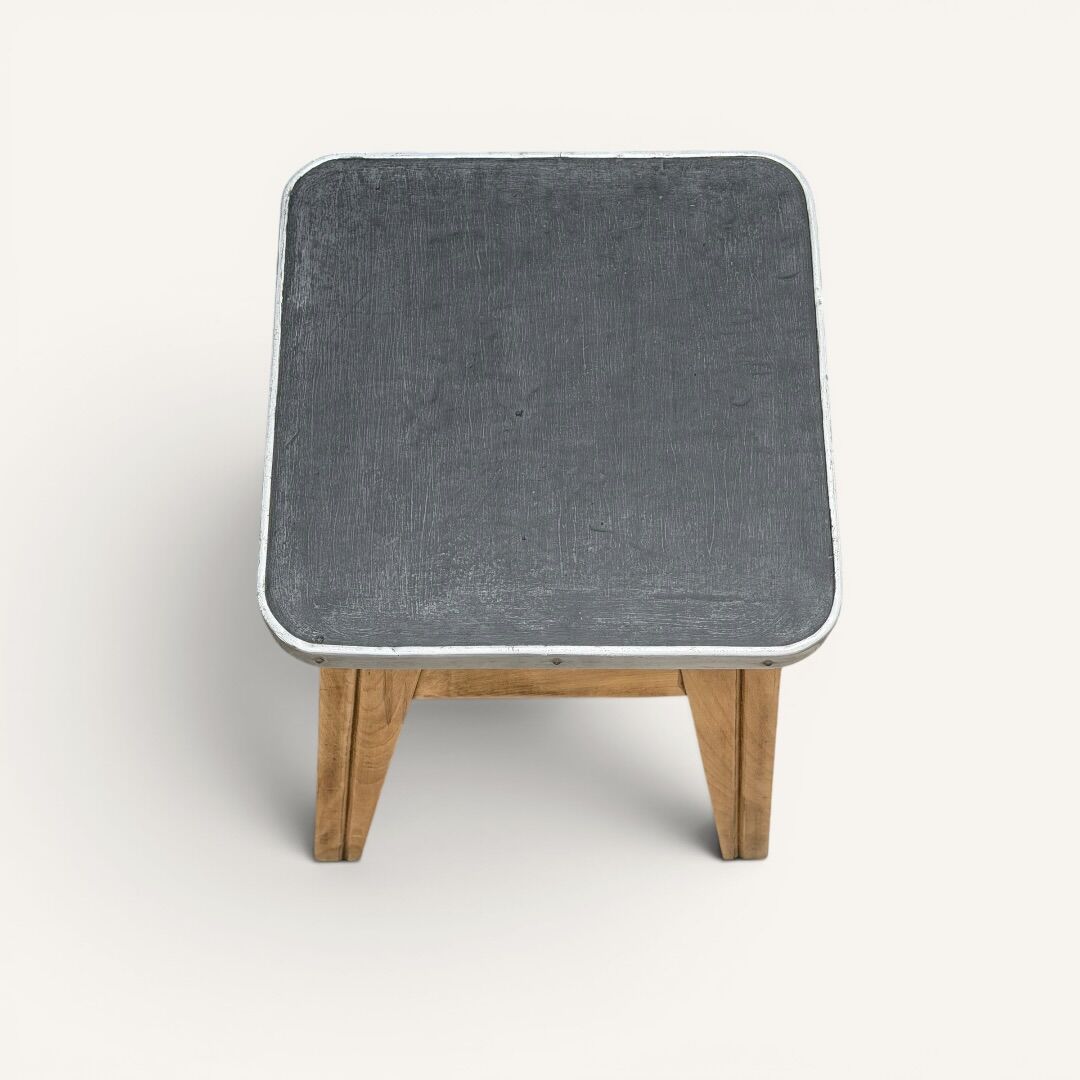 Raw wood storage stool 1950