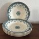 Ensemble cinq assiettes creuses terre de fer"Allez Frères"