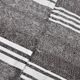 White & Black Striped Oversize Kilim Rug, 206x304Cm