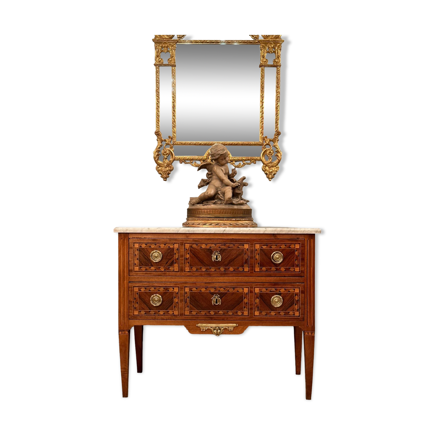 Chest of drawers in marquetry Late eighteenth century