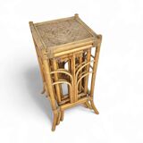 Nesting set bamboo plant stands 1970s
