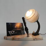 Art deco desk lamp with pen and letter holder