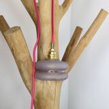 Baladeuse en verre épais violet, vintage