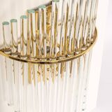 Pairs of magnificent crystal stem wall lights by Christoph Palme, Germany, 1970s.