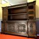Renaissance bookcase in solid carved walnut circa 1850