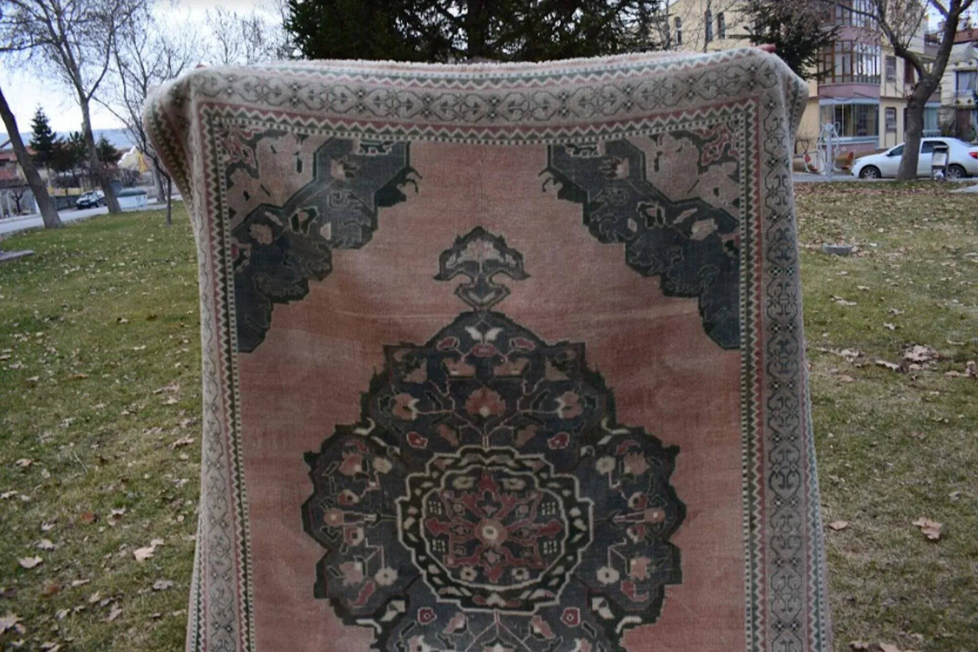 Vintage Turkish hallway rug 165x336 cm