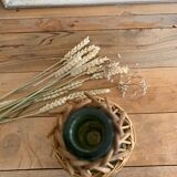 Vintage wicker bottle