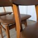 Vintage stol kamnik dining chairs (set of 4): mid-century leather seat