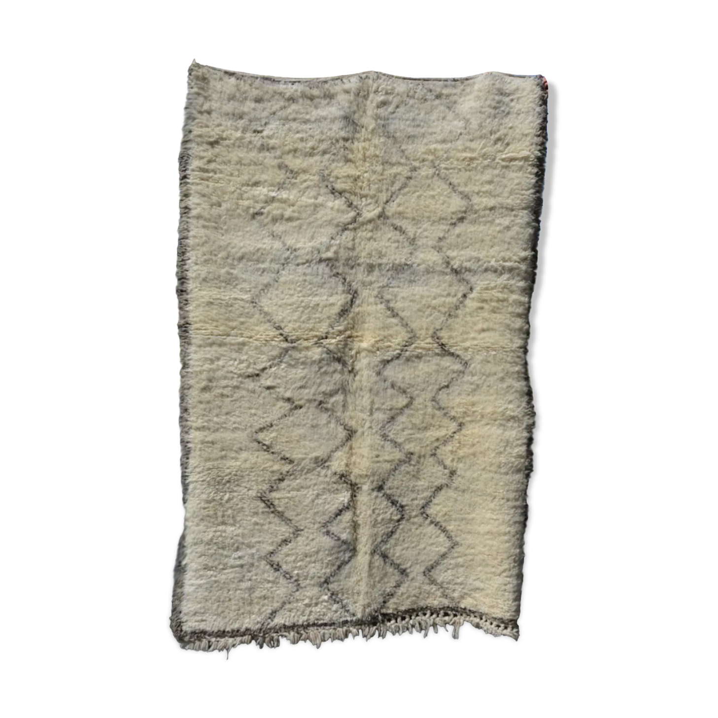 Vintage beni ourian moroccan wool rug