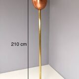Brass, Copper and Black Marble Floor Lamp "Lampione" by Carmelo La Gaipa