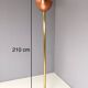 Brass, Copper and Black Marble Floor Lamp "Lampione" by Carmelo La Gaipa