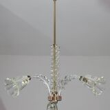 Charming Art Deco Chandelier by Barovier e Toso, 1940s