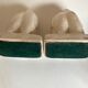 Pair of greenhouses modernist penguin books in cracked art deco earthenware