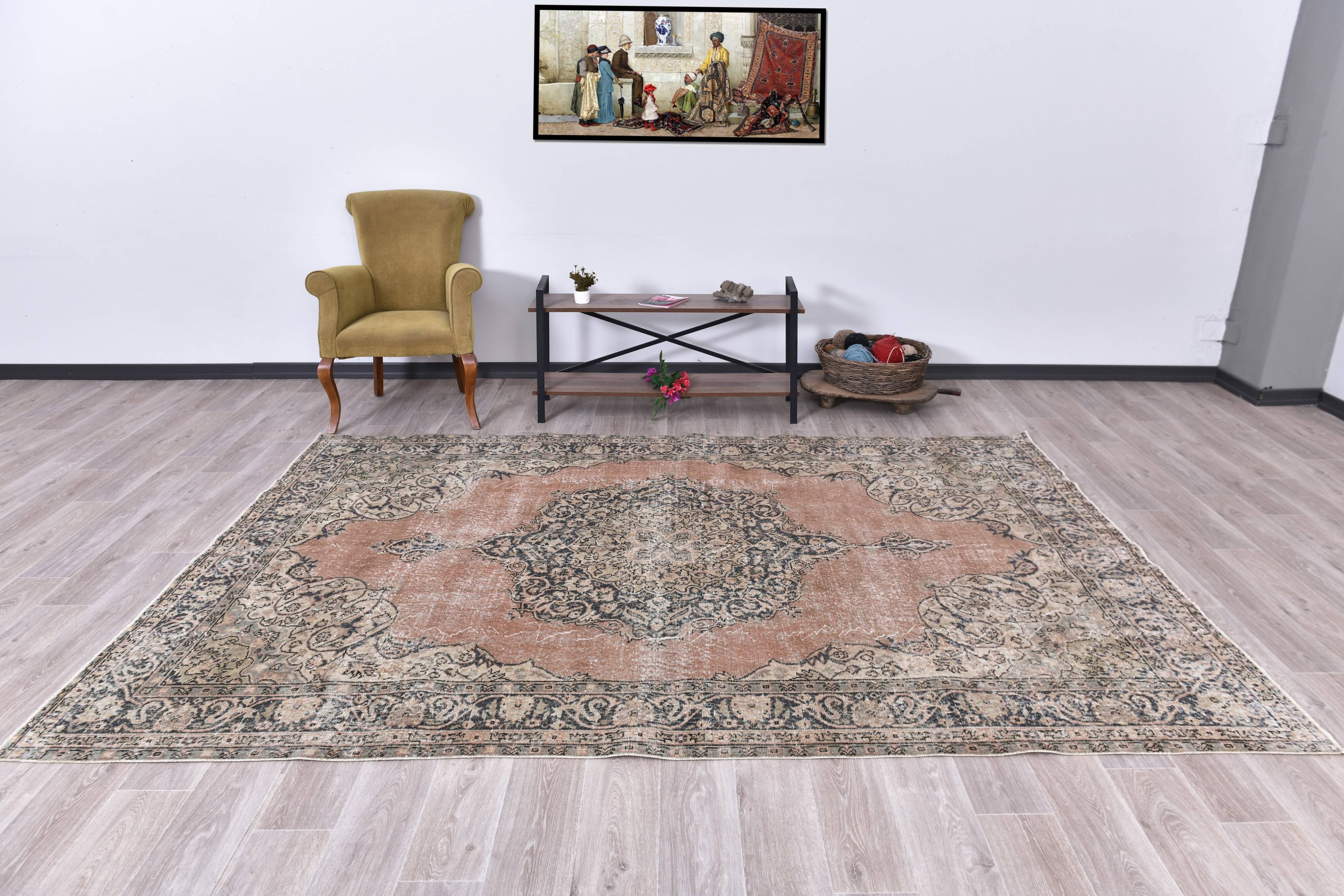 57s Red & Navy Blue Persian Rug 205x307Cm