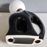 Ceramic lamp with opal globe