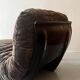 Marsala armchair in smoked plexiglass & short brown velvet, Ligne Roset 1970