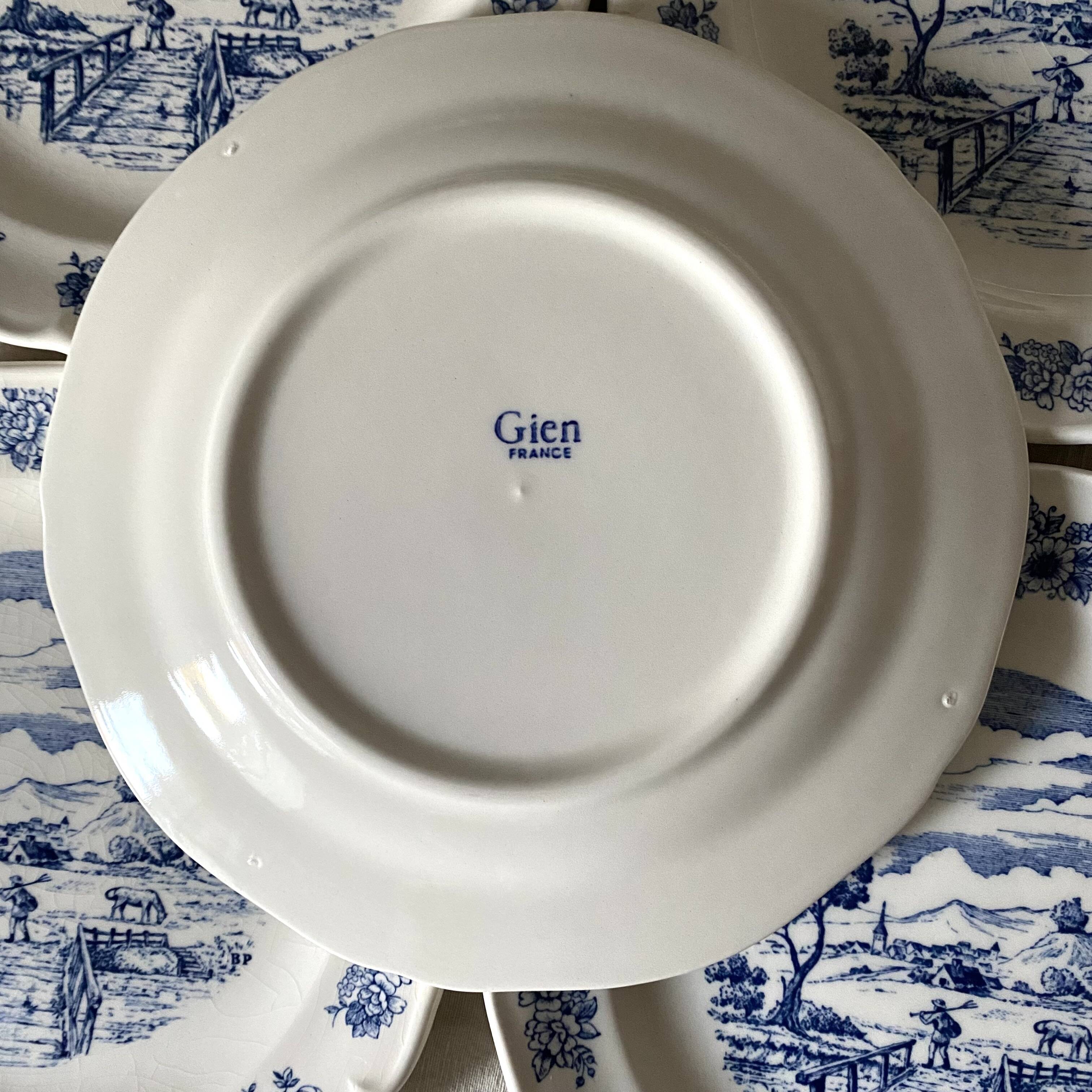 English style Gien earthenware plates
